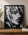 Light Yagami — Handmade Monochrome Bead Portrait