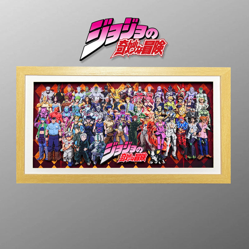 JoJo Stand Users and Stands Collection 3D framed artwork – detail view 7