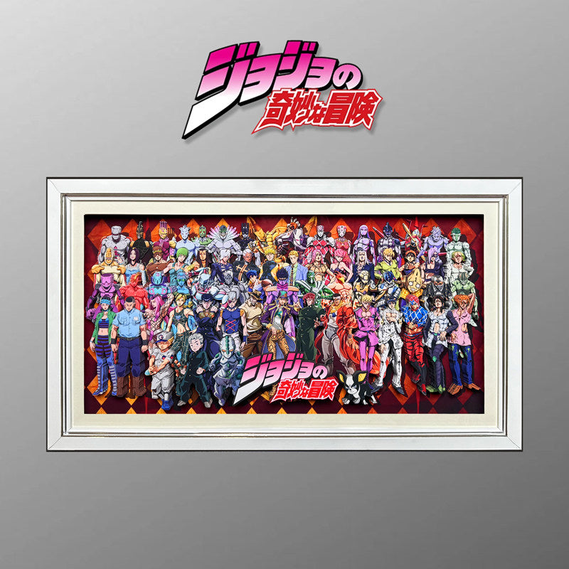 JoJo Stand Users and Stands Collection 3D framed artwork – detail view 4