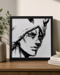 Levi Ackerman — Handmade Monochrome Bead Portrait
