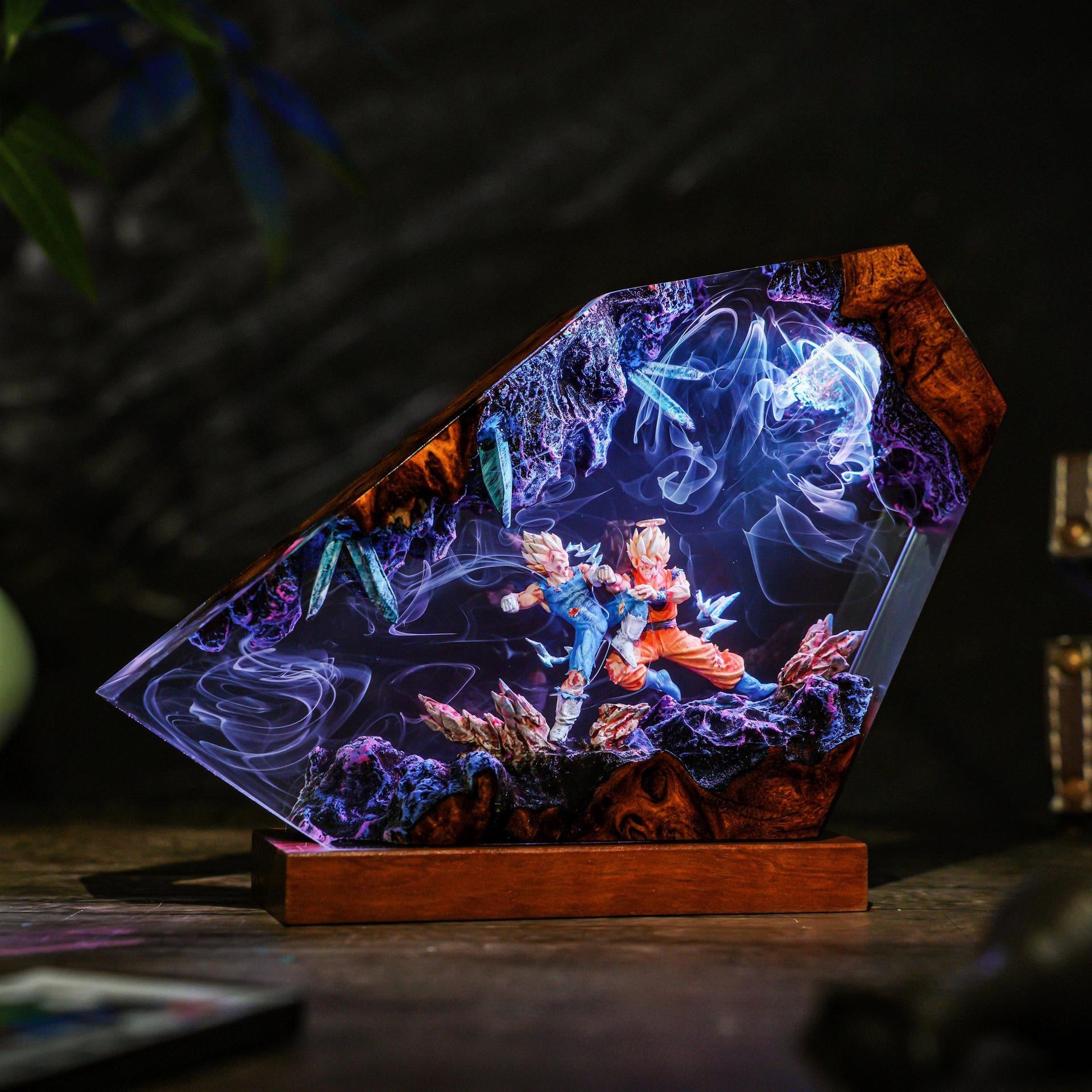 Dragon Ball Super Saiyan Fusion Illuminated Resin Art Lamp