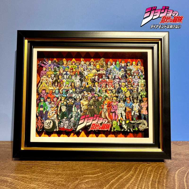 JoJo All-Star Character Collection 3D framed artwork – detail view 3