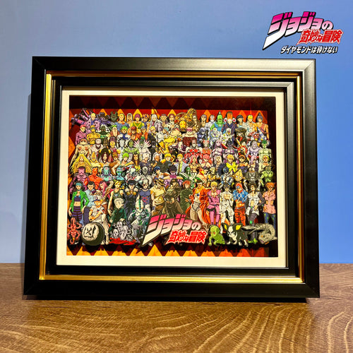 JoJo All-Star Character Collection 3D framed artwork – detail view 3